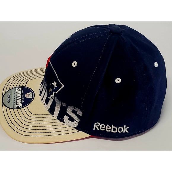 Reebok NFL New England Patriots Baseball Cap NWT Navy/Cream/Red/White Paneled - Picture 3 of 12